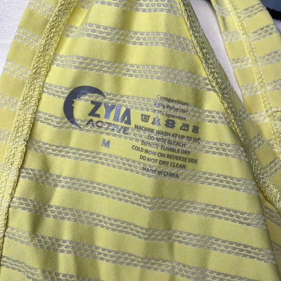Zyia Active Lemon Yellow Nimbus Split Back Tank - size Medium - Picture 10 of 10